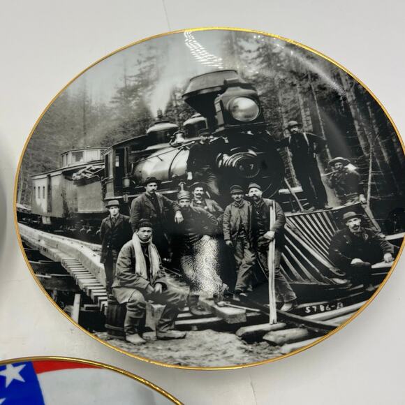 BNSF Railway Collector Train Safety Award Plate Set of 3 (2001, 2002, 2005) - Picture 2 of 10